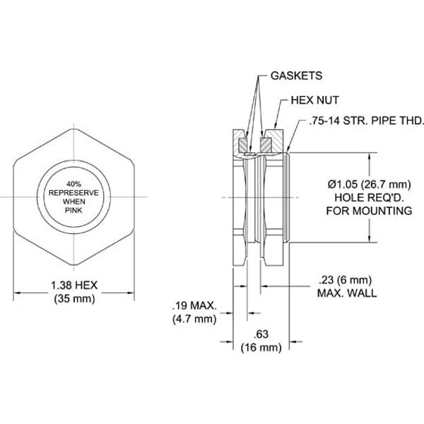 Humidity Indicator Plug Drawing