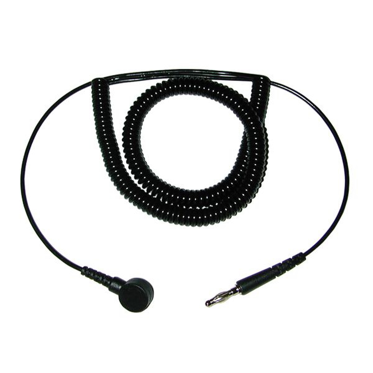 TM67003 12' ESD Coil Cord, 4mm Snap