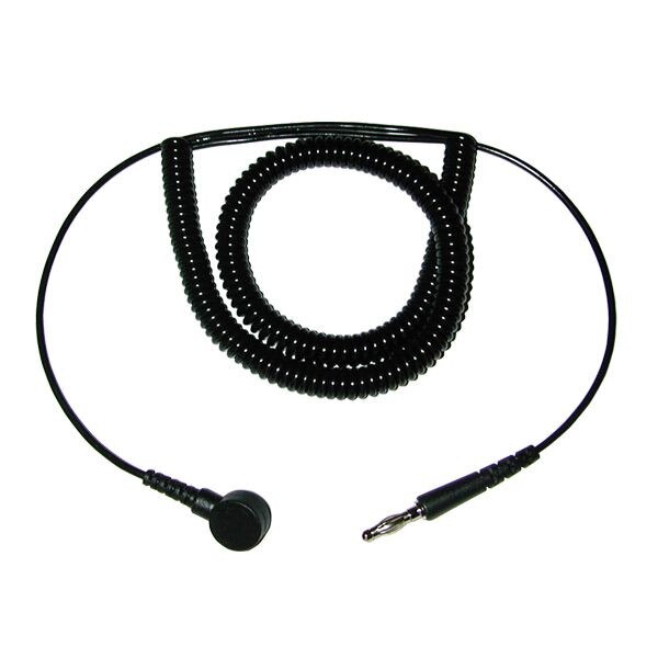 TM67003 12' ESD Coil Cord, 4mm Snap