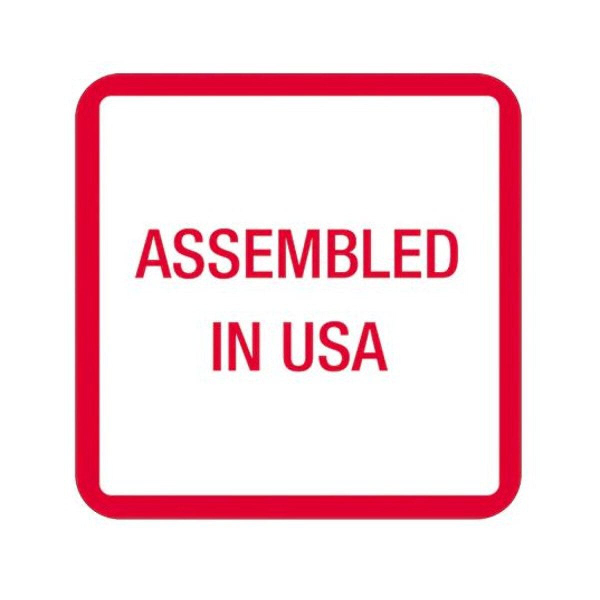 Assembled in U.S.A. Labels, 1" x 1"