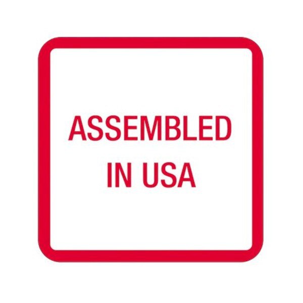Assembled in U.S.A. Labels, 1" x 1"