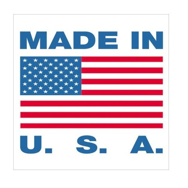 Made in U.S.A. Labels, 5/8" x 5/8",