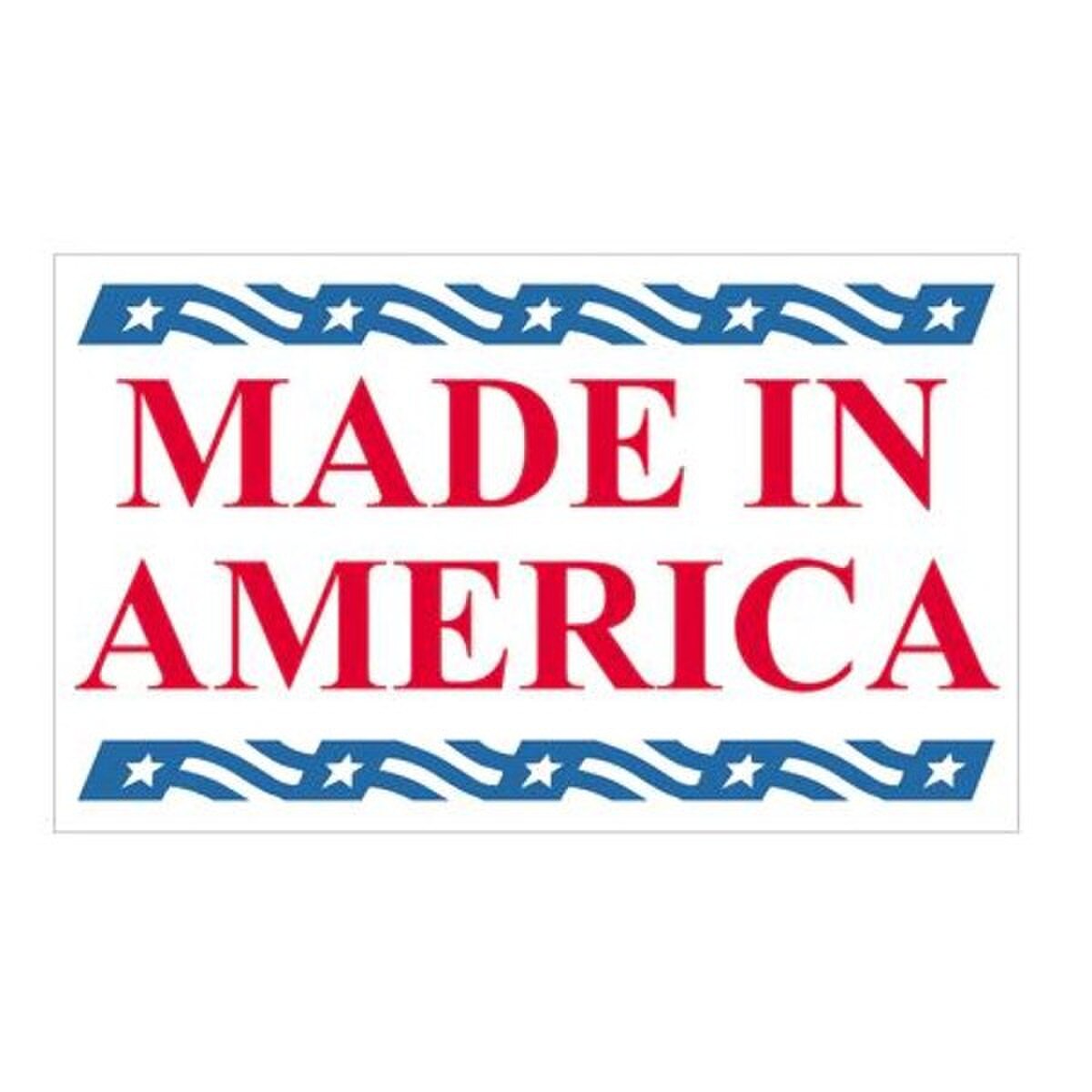 Made in America Labels, 3" x 5", 50