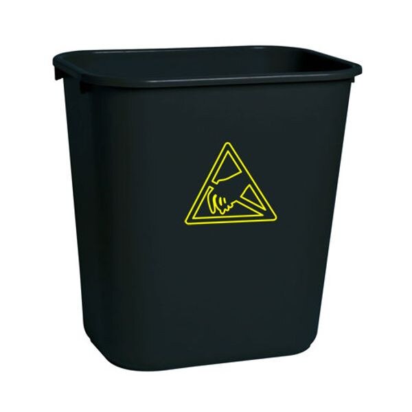 Static Solutions DB-1600 Anti-Static Waste Basket Liners, Black